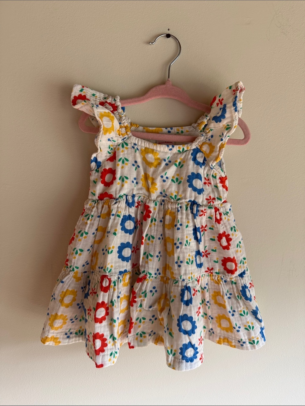 HANNA ANDERSSON Cotton Sundress with Red, Blue & Yellow Flowers